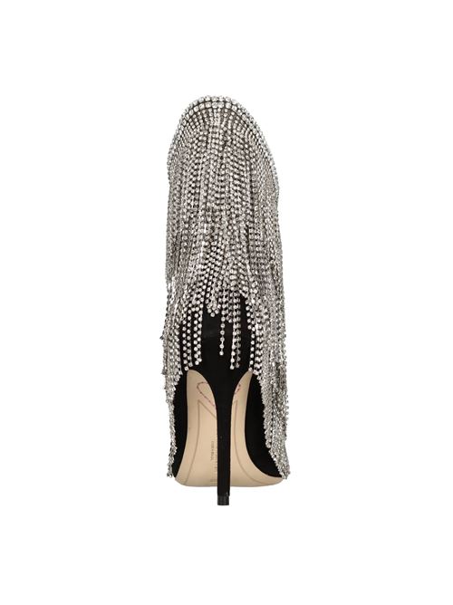 Tronchetti modello Xena in camoscio e strass SOPHIA WEBSTER | XENA ANKLE BOOTNERO-CRYSTAL